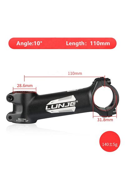 Choice 10Degree-110mm Ultralight Bike Stem 17 Degree Aluminium Alloy MTB Road Bicycle Stem 31.8mm 60/70/80/
