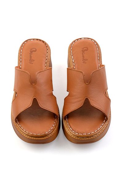 Bambi Taba Leather Women's Slippers K04331126003