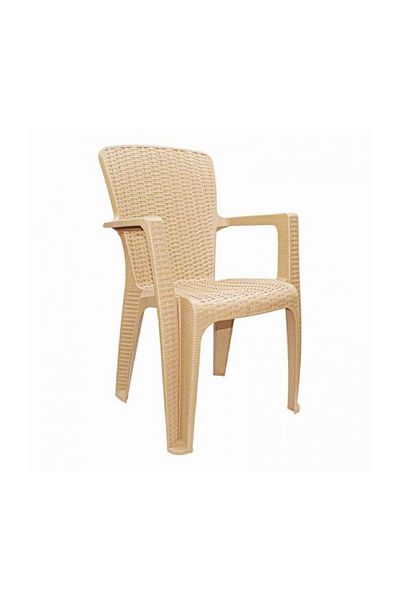 rexa Rattan-Style Plastic Chair – Durable Indoor/Outdoor Seating (44x57x90 cm