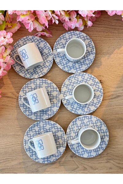 Porland Tamina Desen5 6 Person 12 Piece Coffee Cup Set 90Cc