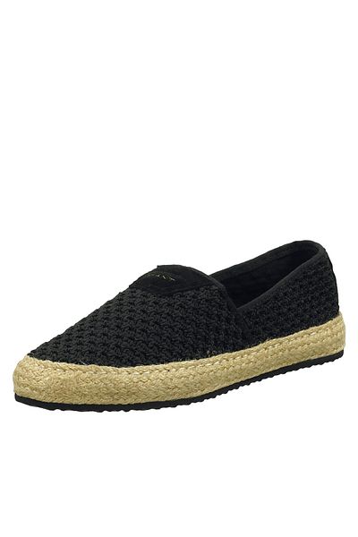 Gant Espadrile negre pentru femei GANT-RAFFIAVILLE 30568946 G00 BLACK
