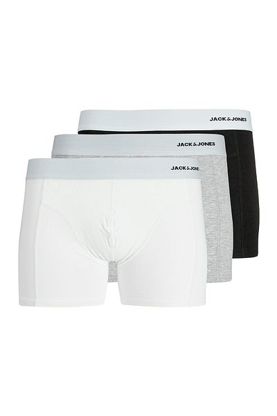 Jack & Jones Jack Jones Jacsense Bamboo Trunks 3 Pack Sn Ανδρικό λευκό μπόξερ 12276566 -01