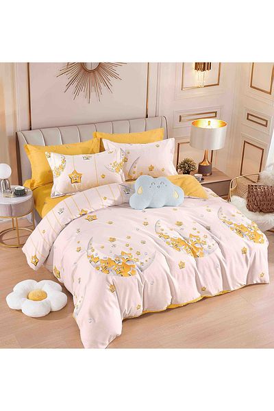 CHIRASO CHIRASO Linen, FINET 6 Pieces, Classic Sheet 234x240cm, Cheerful and Colorful Print