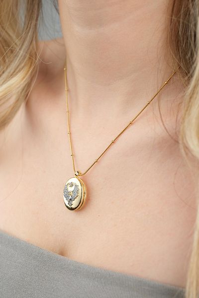 Jack Ferrero Openable Inside Blackbird Locket Necklace