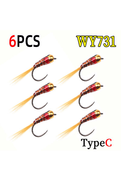 Choice 6 قطع WY731C 6 قطع حورية بيرديجون أو حورية أوروبية لصيد سمك السلمون ال...