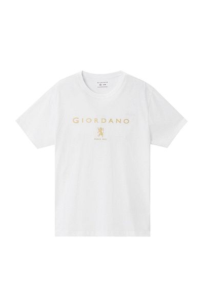 Giordano تي شيرت رجالي بطبعة مميزة