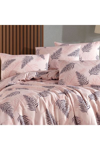 Lief Home مجموعة غطاء لحاف مزدوج |   4 أغطية وسائد |   مع ملاءة مطاطية |   200x220 سم