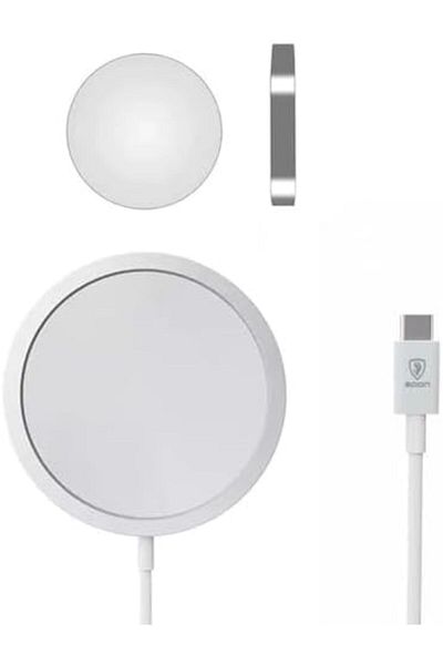 SP SPON Magnetic Wireless Charger by SP SPON, Compatible with iPhone 12, Fast Charging 15W, White
