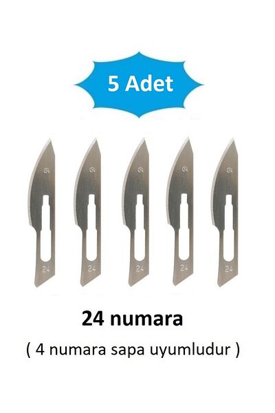 QBR Home Pack of 5 24 Number Wooden Sculpture Carving Art Replacement Blade. Plug-In Type (Compatible with Sapa Number 4)