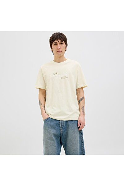 Jack & Jones Jack&Jones Star muška majica sa okruglim izrezom u boji krem