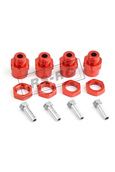 Choice 4pcs 4PCS Aluminum Alloy 12mm to 17mm Wheel Hex Hubs Adapter Extension Conversion Nuts for 1/10 RC C