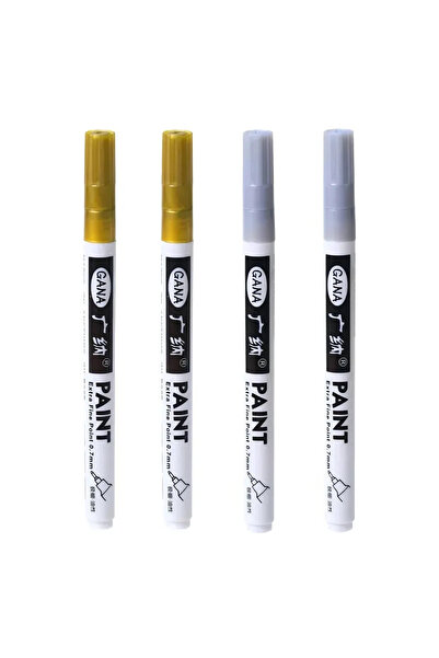 Choice قلم تحديد طلاء عاكس من غوانغنا، قطعتان من الذهب والفضة، قلم معدني دائم...