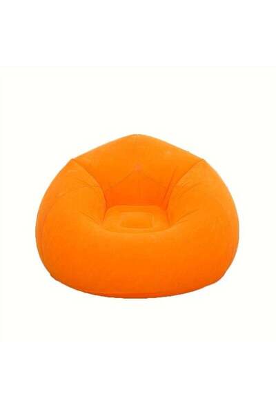 huitich Beanless Inflatable Lounge Chair with Manual Pump Orange
