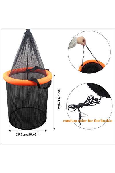 Choice سلة طُعم صيد عائمة قابلة للطي لحفظ الأسماك الحية مع قفص شبكي متين