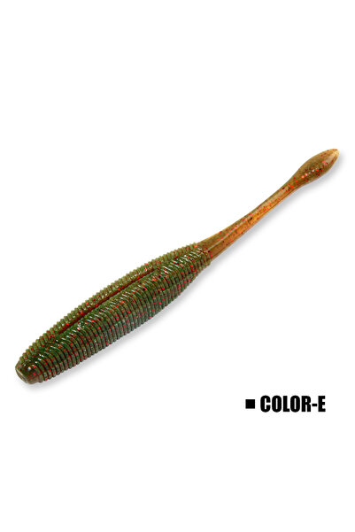 Choice طُعم صيد دودة عصا سبينبولر ملونة 11 سم 6 جرام، ذيل مستقيم مملح، 75 مم ...