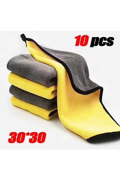 Choice 30x30 10pcs 10Pcs Extra Soft Car Wash Microfiber Towel 30x30/60CM Car Cleaning Drying Cloth Hemming