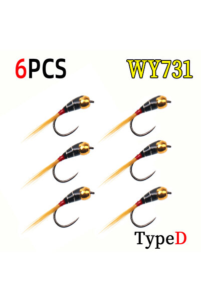 Choice 6 قطع WY731D 6 قطع حورية بيرديجون أو حورية أوروبية لصيد سمك السلمون ال...