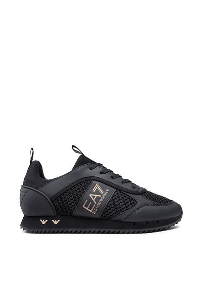 EA7 Emporio Armani Teniși negri pentru femei, bărbați, unisex X8X027