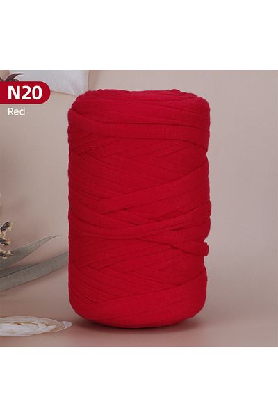 Choice N20-Red 1Pcs Polyester T-Shirt Yarn For DIY Crafting Crochet And Knitting - Bags, Cushions, Dolls, B
