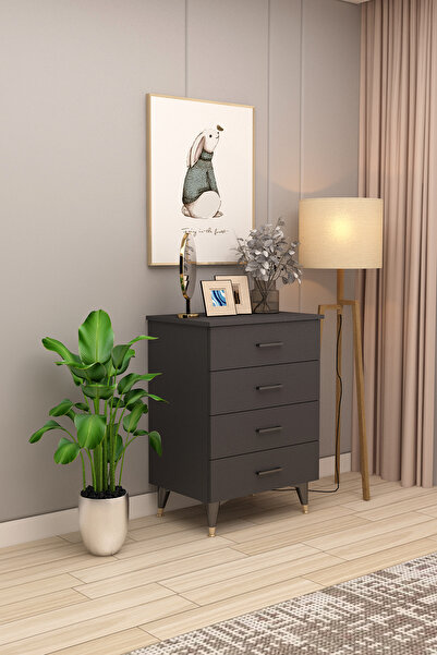 asratrend Asra Trend %100 MDFLAM 4 ÇEKMECELİ ŞİFONYER 65cm