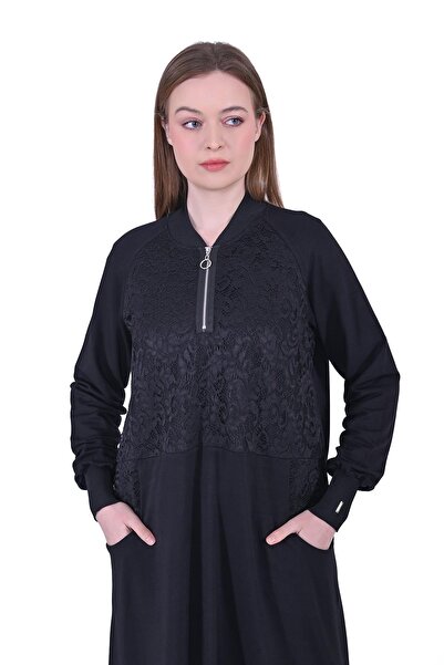 Invee Dantel Eşortman Elbise SİYAH