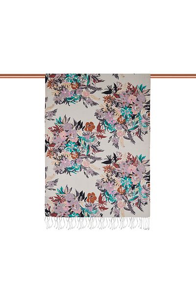 ipekevi Cream İpekevi Silk Shawl 6108