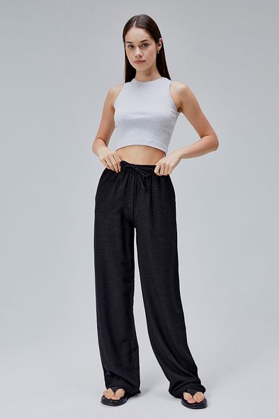 Symirna Loose Fit Linen Blend Women's Trousers
