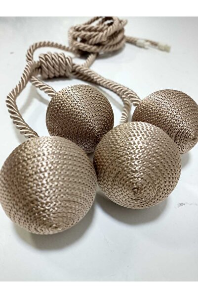 perdemhome 4 toplu el sarım vizon (103) koyu bej tül fon kruvaze perde tavan ...