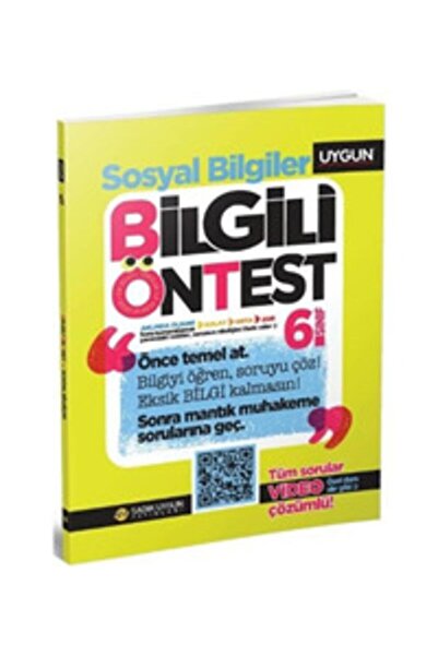 Sadık Uygun Yayınları 6. Sınıf Sosyal Bilgiler Bilgili Ön Test 9786257178105