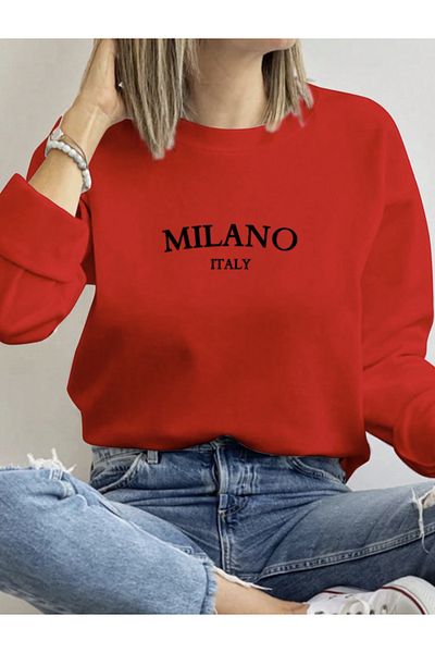 COHERENT Unisex Women/Men Milano Custom Colorful Oversize Crew Neck Cotton Sweatshirt