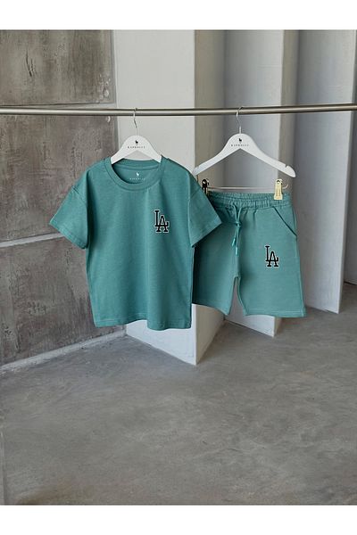 KAPROLLI La Unisex Girls Boys Tshirt Shorts Set - 95% Cotton Printed Quality Fabric Tshirt Shorts Set