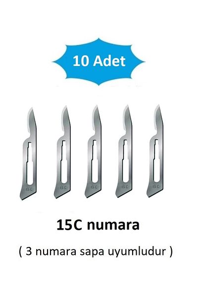 QBR Home Pack of 10 15C Number Wood Sculpture Carving Art Replacement Blade. Plug-In Type (Compatible with Sapa Number 3)