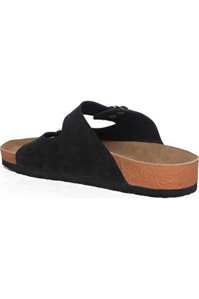 Roy Jones Unisex Ortopedik Tabanlı Konfor Modeli Terlik Çift Bantlı Tokalı Günlük Rahat Dışarı Ev Içi Terliği