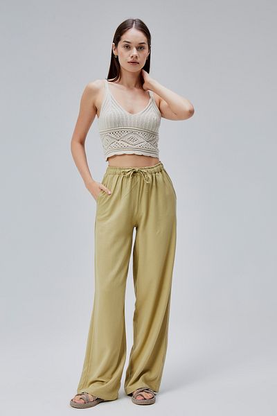 Symirna Loose Fit Linen Blend Women's Trousers