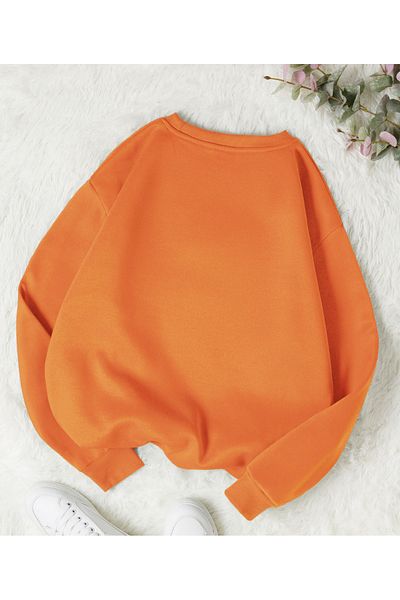COHERENT Unisex Women/Men Solid Color Oversize Crew Neck Cotton Sweatshirt
