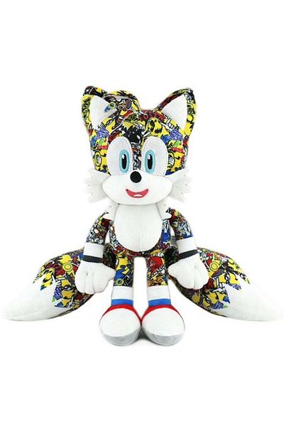huitich Colorful Fox-Themed Plush Toy with Comic Print Design 30Cm