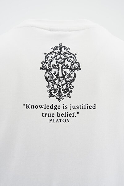 Machinist Men's Lock and Key Oversize Ecru T-Shirt