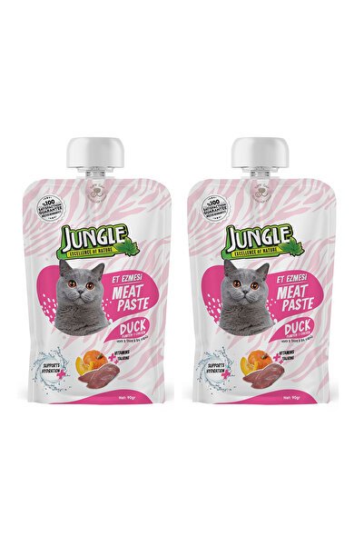 Jungle 90 gr Meat Paste - Et Ezmesi Kedi Taze Ördekli & Bal Kabaklı 2'li
