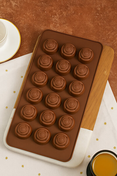 EPİNOX EYÜPOĞLU Silicone Chocolate Mold Cik-11 – Flower Shaped, Non-Stick, Fo...