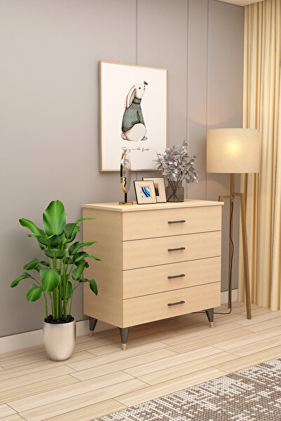 asratrend %100 MDFLAM 4 ÇEKMECELİ ŞİFONYER 90cm