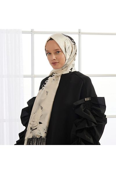 ipekevi Silver Silk Shawl 5722
