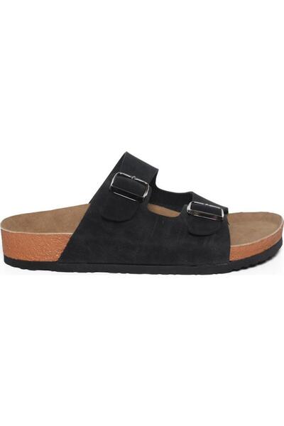 Roy Jones Unisex Ortopedik Tabanlı Konfor Modeli Terlik Çift Bantlı Tokalı Günlük Rahat Dışarı Ev Içi Terliği