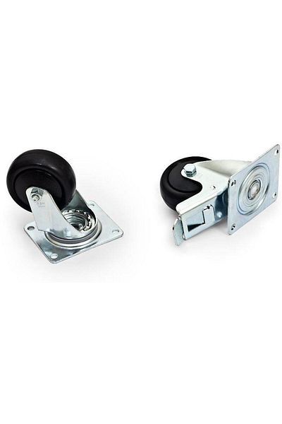 TRITON Set of 4 Triton RAX-MS-X81-X1 wheels, 2 wheels with brakes
