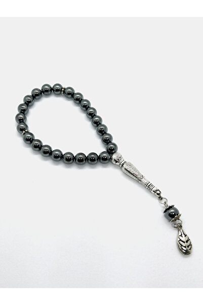 Doğaltaş هدية مسبحة حجر الهيماتيت - 8 ملم - مسبحة للإجهاد بطول المعصم