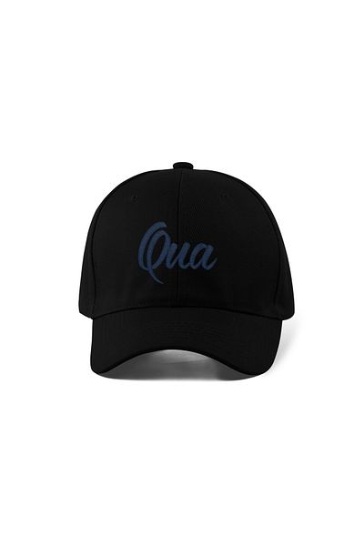 QUATEX Qua Embroidered Black Sports Hat Unisex Adjustable Velcro Back It Is a Quality Product