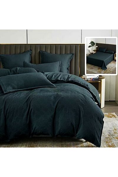 PATONE Bed linen Bumbat Satinat Baroque UNI, 6 pieces, double bed, black