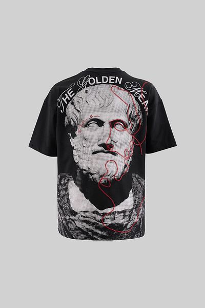 Machinist Men's Aristotle Oversize Black T-Shirt