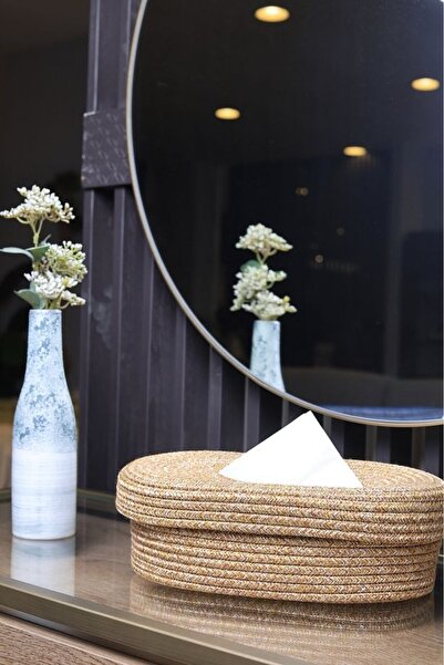 KURGAN TEKSTİL Iută, răchită, cutie pentru șervețele, suport pentru șervețele, organizator, organizator pentru vesela