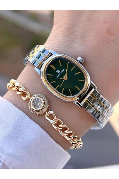 Daniel Klein Steel Cord 30 Mt Water Resistant 2 Years Warranty Women Wrist Watch+Bracelet Bfg10758.6