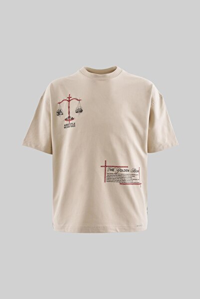 Machinist Ανδρικό μπλουζάκι Aristotle Oversize Soft Beige